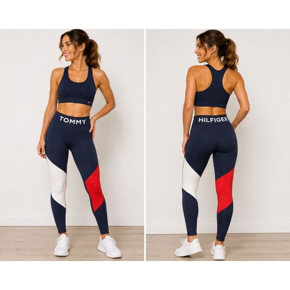 Tommy Hilfiger Pants - Tommy Hilfiger Sport Colorblock Leggings – Size Small – Red White Blue